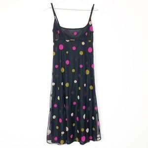 Tara Jarmon Mesh Empire Waist Polka Dot Sun Dress
